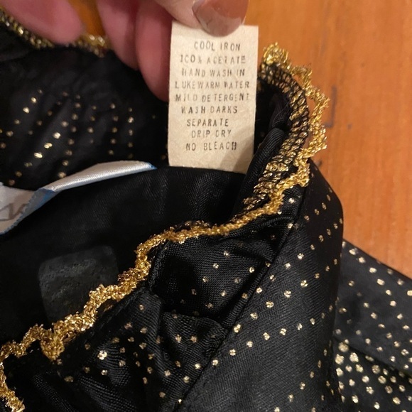 Elegant Black and Gold Button Down Shirt size Large - Picture 9 of 16